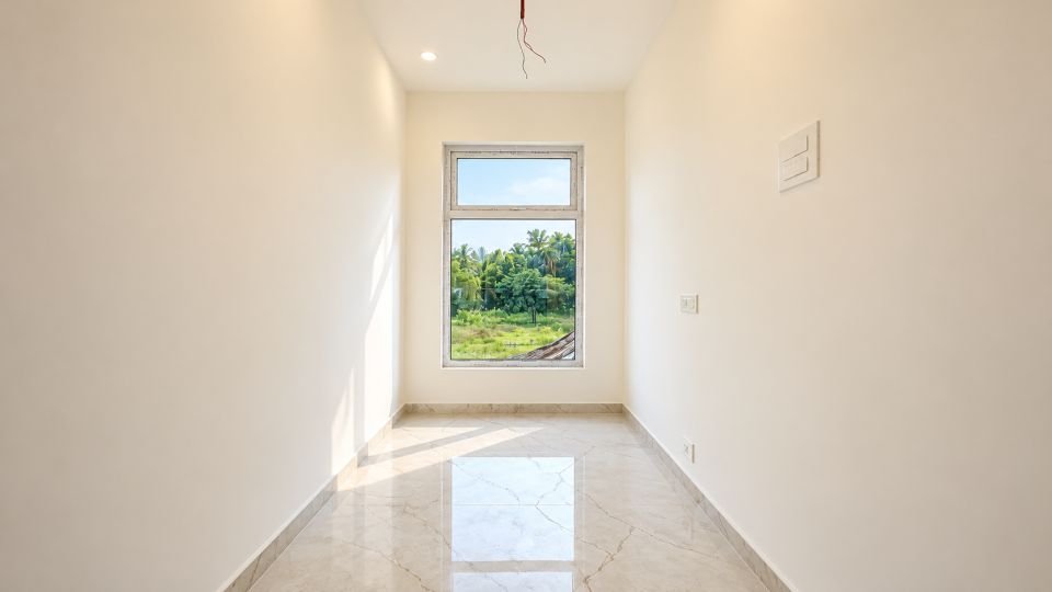 Bright room with a tall window